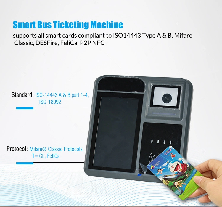 High Operating Speed NFC Card Reading Traffic Bill Ticket Bus Validator P18-Q