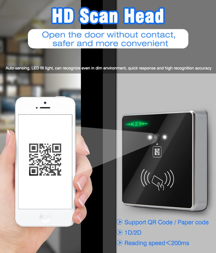 Access Control System Smart RFID MIFARE Card Reader 2D Qr Code Scanner (HM30-IC)