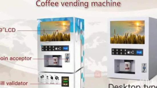 Круглосуточный автомат по производству сока, молока и кофе с купюроприемником